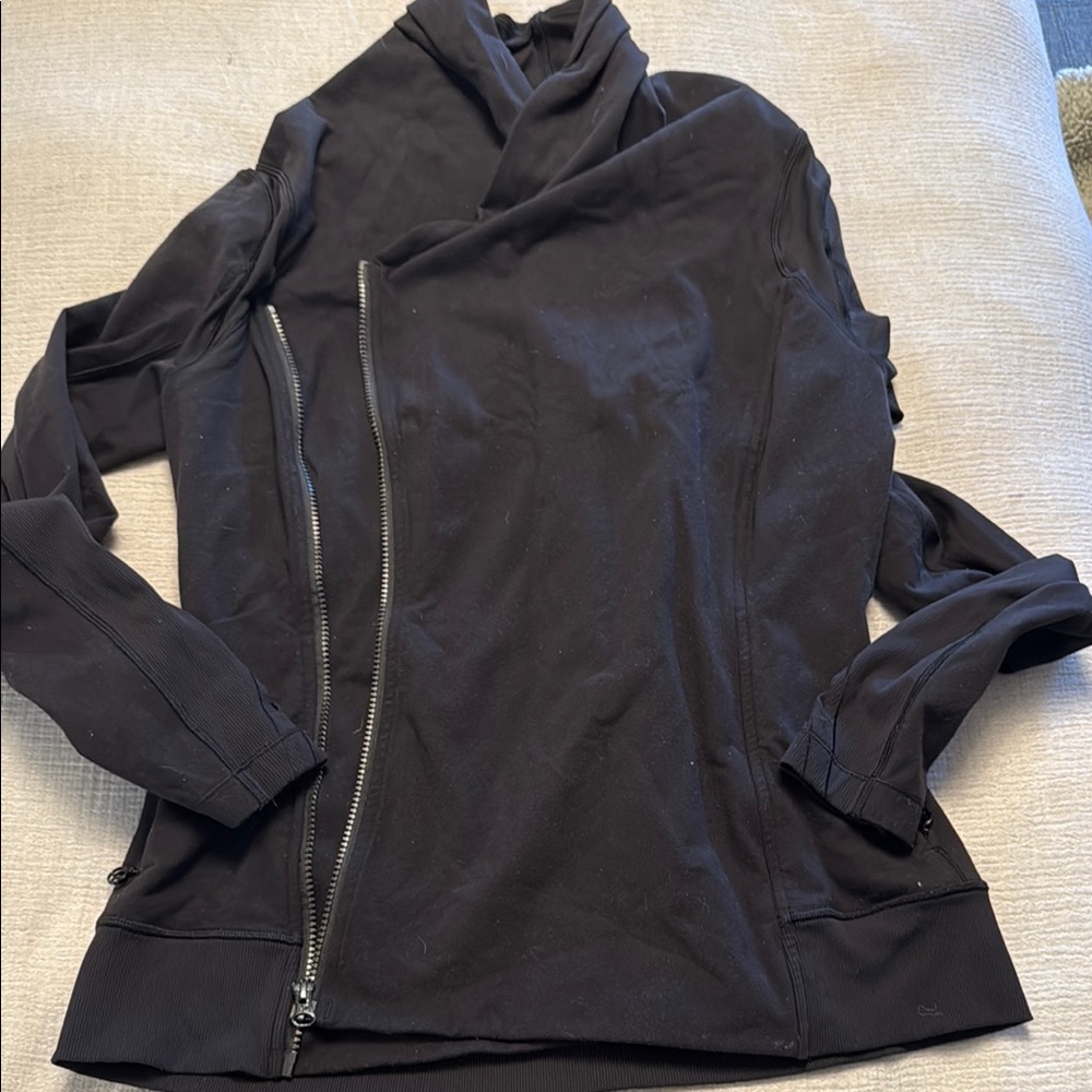 Lululemon Stylish Black Shawl Collar Wrap Women's Jacket